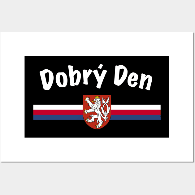 Dobry Den Czech Republic Heritage Wall Art by SunburstGeo